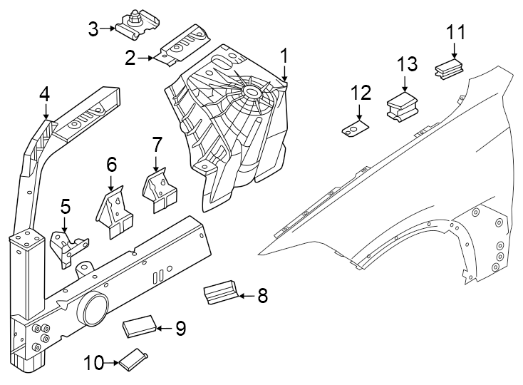 1Fender. Structural components & rails.https://images.simplepart.com/images/parts/motor/fullsize/1927120.png