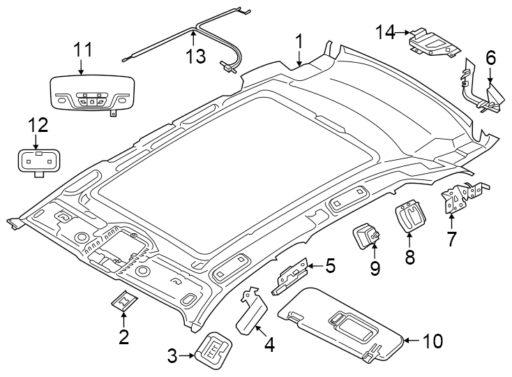 9Roof. Interior trim.https://images.simplepart.com/images/parts/motor/fullsize/1927645.png