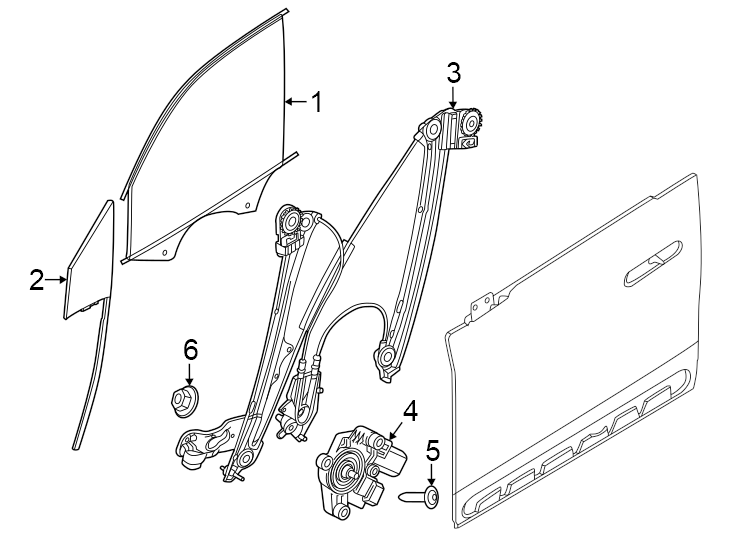 1Front door. Glass & hardware.https://images.simplepart.com/images/parts/motor/fullsize/1927710.png