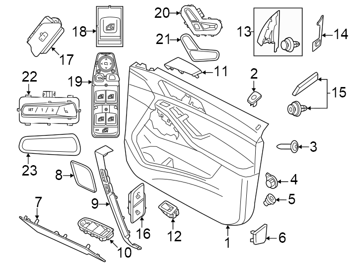 6Front door. Interior trim.https://images.simplepart.com/images/parts/motor/fullsize/1927720.png