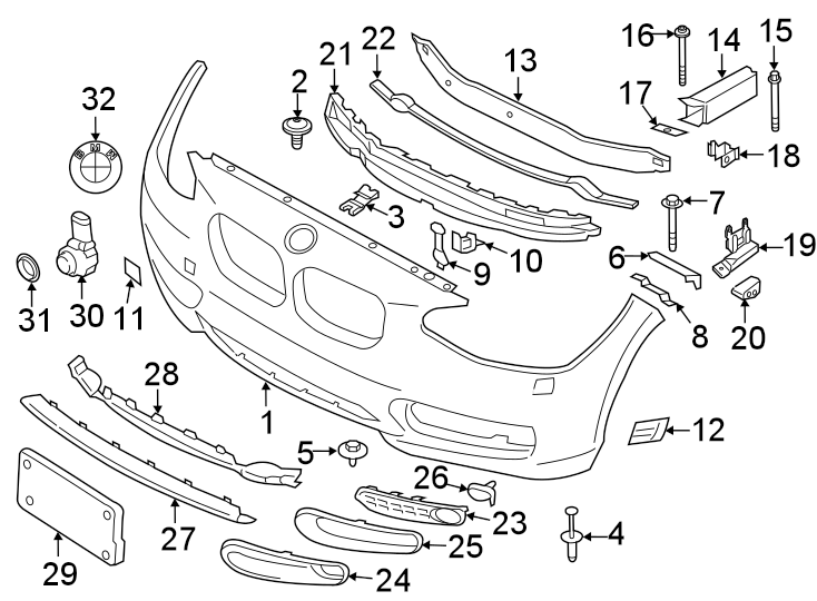 15FRONT BUMPER & GRILLE. BUMPER & COMPONENTS.https://images.simplepart.com/images/parts/motor/fullsize/1928005.png