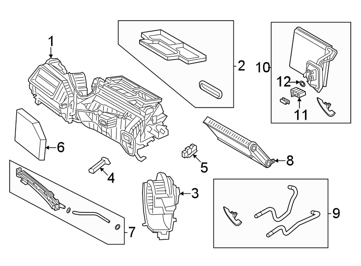 2Air conditioner & heater. Evaporator & heater components.https://images.simplepart.com/images/parts/motor/fullsize/1928127.png