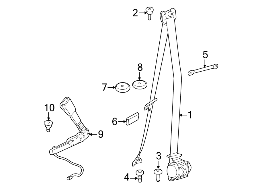 RESTRAINT SYSTEMS. FRONT SEAT BELTS.