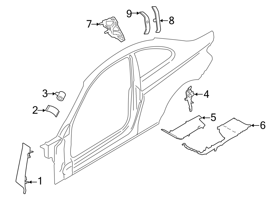 1Pillars. Rocker & floor. Inner components.https://images.simplepart.com/images/parts/motor/fullsize/1928520.png