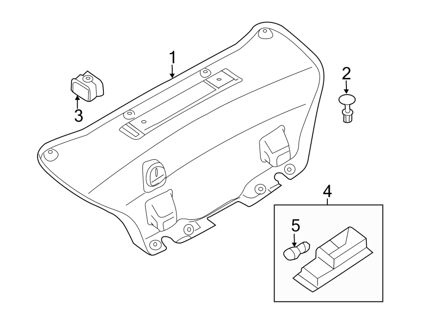 TRUNK LID. INTERIOR TRIM.