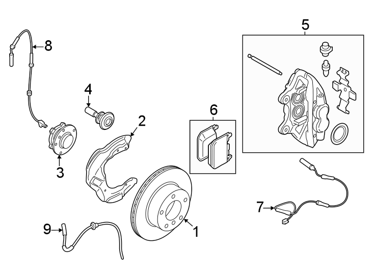 5Front suspension. Brake components.https://images.simplepart.com/images/parts/motor/fullsize/1928726.png