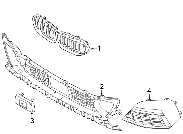 4Front bumper & grille. Grille & components.https://images.simplepart.com/images/parts/motor/fullsize/1929035.png