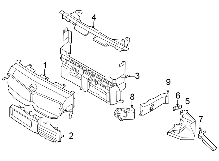 2Radiator support. Air intake.https://images.simplepart.com/images/parts/motor/fullsize/1929070.png