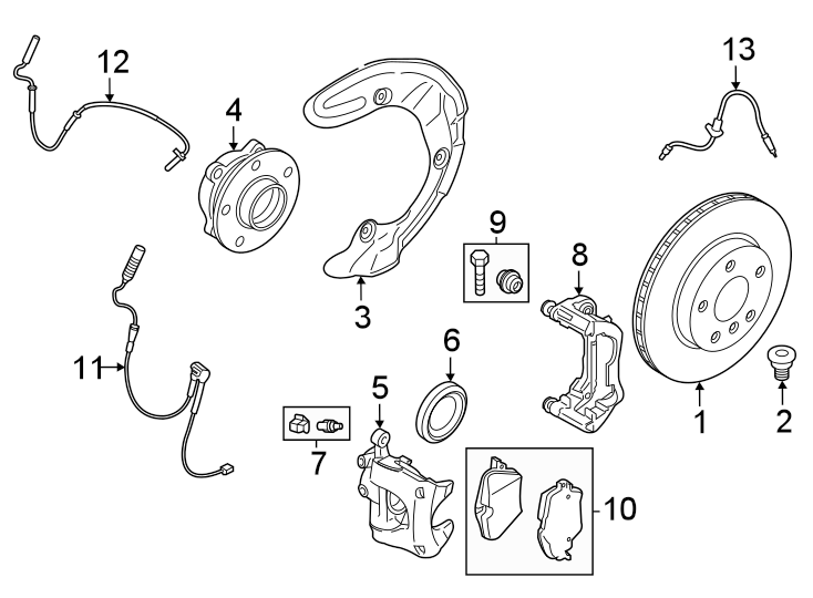 9Front suspension. Brake components.https://images.simplepart.com/images/parts/motor/fullsize/1929290.png