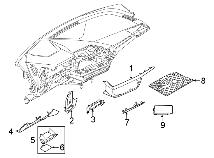 9Instrument panel components.https://images.simplepart.com/images/parts/motor/fullsize/1929380.png