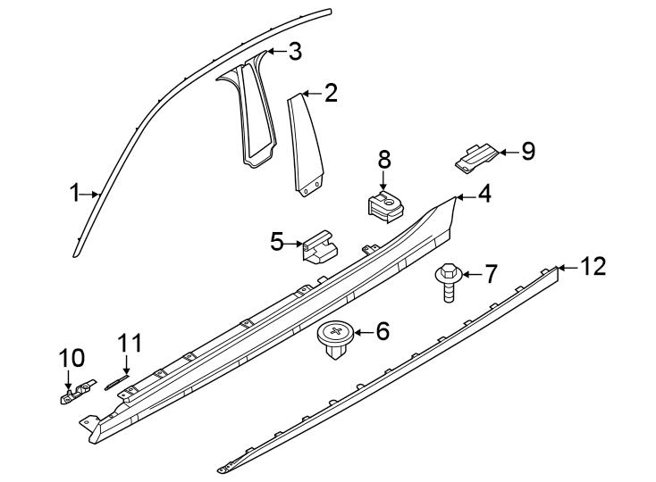 1Pillars. Rocker & floor. Exterior trim.https://images.simplepart.com/images/parts/motor/fullsize/1929532.png