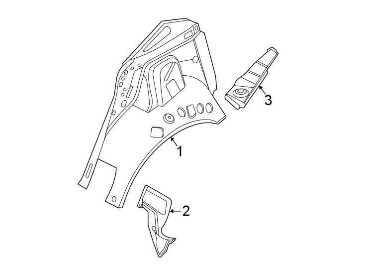 1Quarter panel. Inner structure.https://images.simplepart.com/images/parts/motor/fullsize/1929610.png