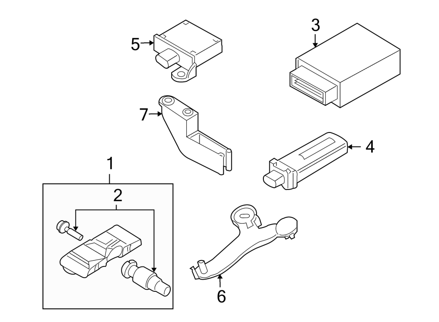 TIRE PRESSURE MONITOR COMPONENTS.