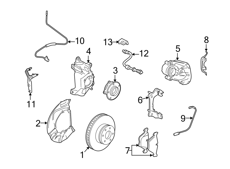 FRONT SUSPENSION. BRAKE COMPONENTS.