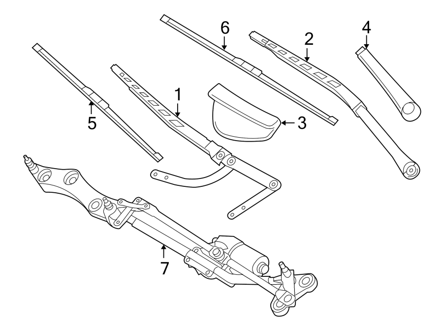 WINDSHIELD. WIPER COMPONENTS.