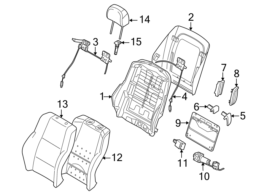 SEATS & TRACKS. FRONT SEAT COMPONENTS.