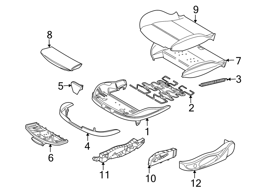 SEATS & TRACKS. FRONT SEAT COMPONENTS.