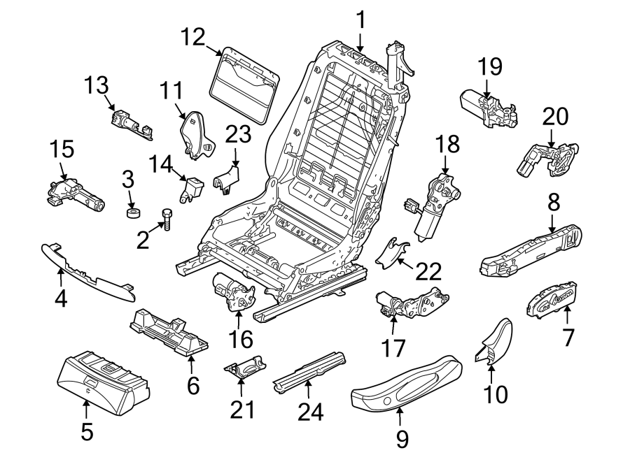 SEATS & TRACKS. FRONT SEAT COMPONENTS.