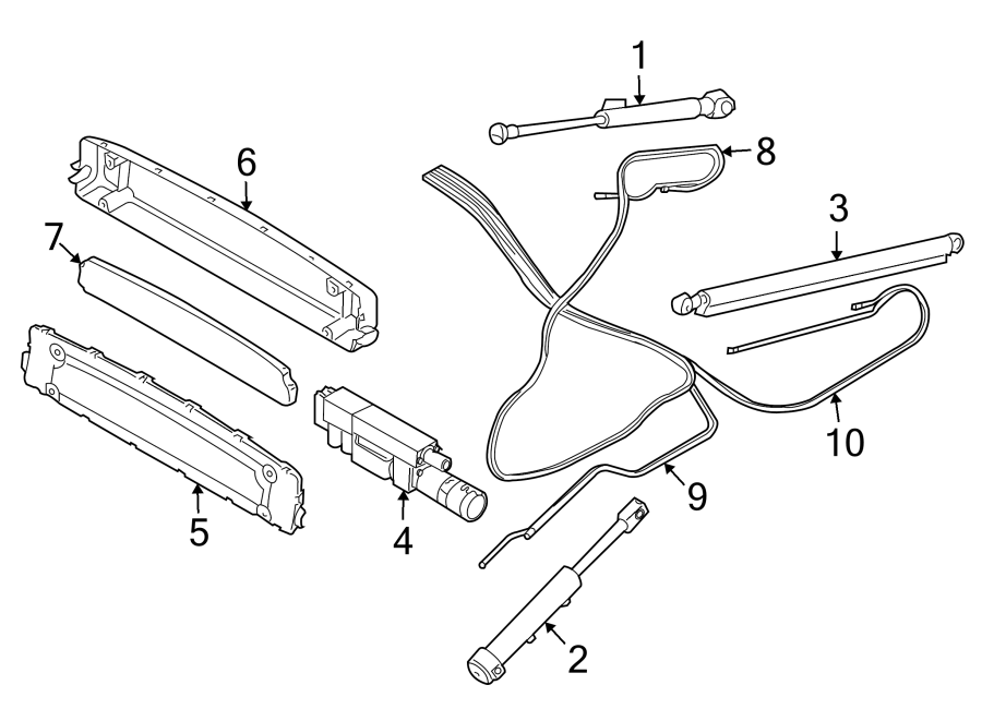 CONVERTIBLE/SOFT TOP. HYDRAULIC COMPONENTS.