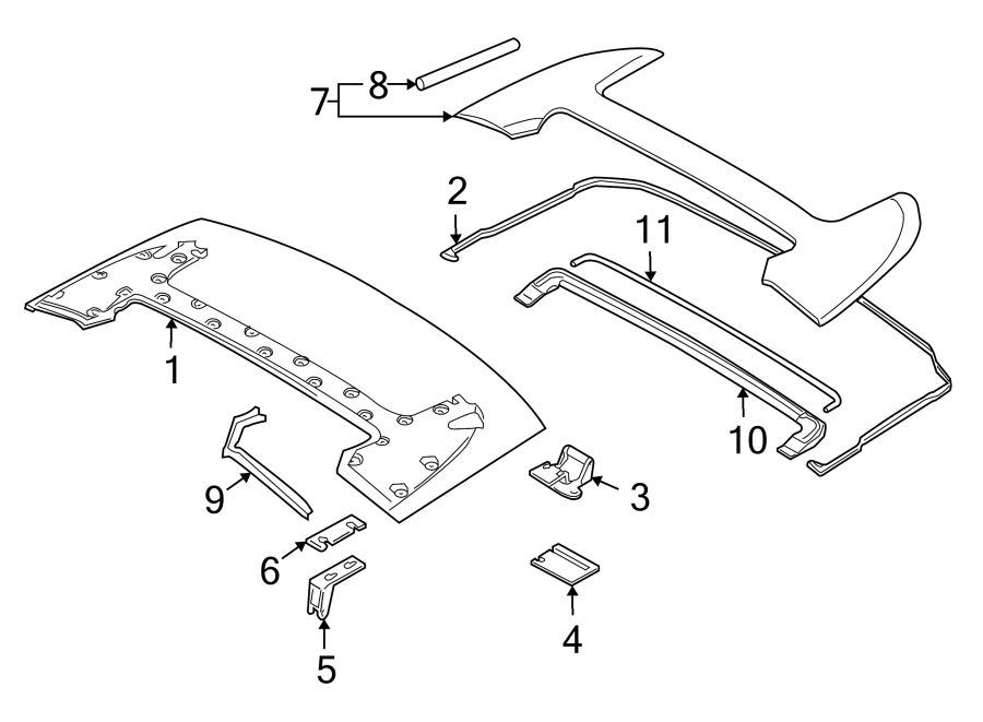 CONVERTIBLE/SOFT TOP. STORAGE COMPARTMENT COVER.