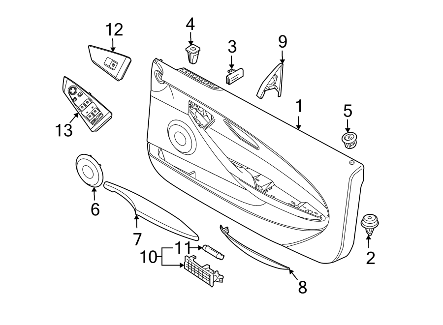 DOOR. INTERIOR TRIM.