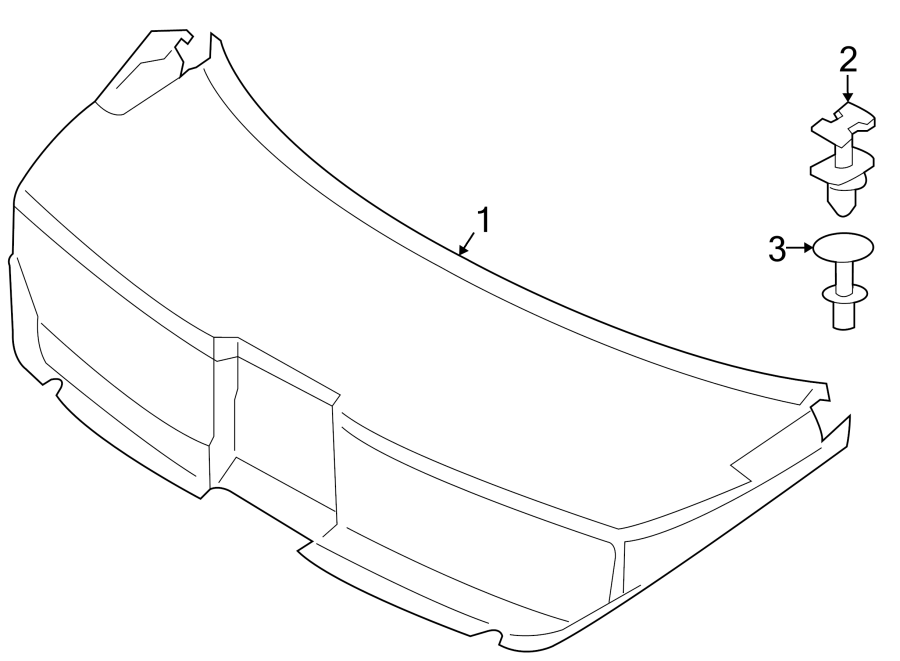 TRUNK LID. INTERIOR TRIM.