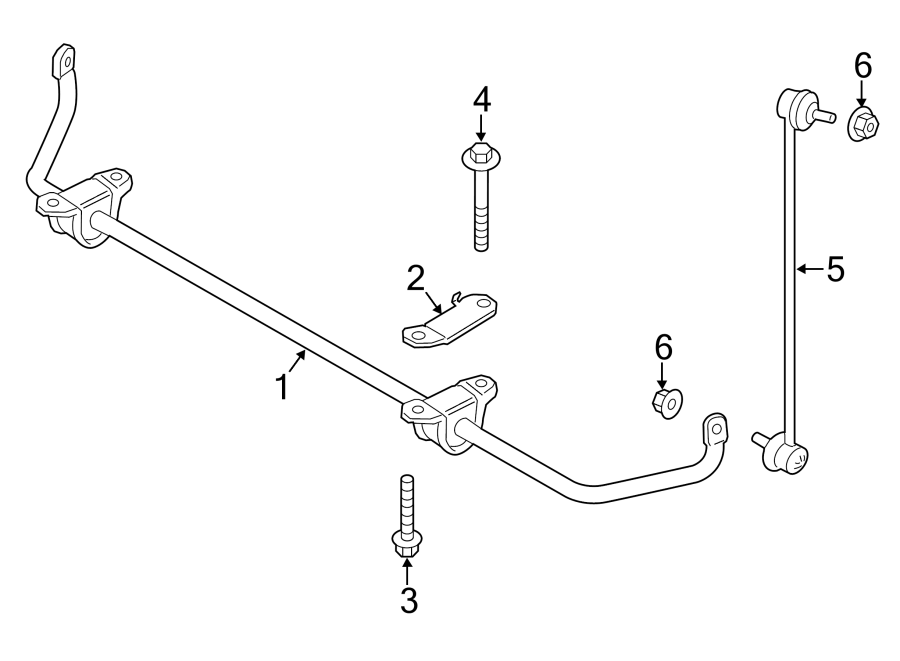 FRONT SUSPENSION. STABILIZER BAR & COMPONENTS.