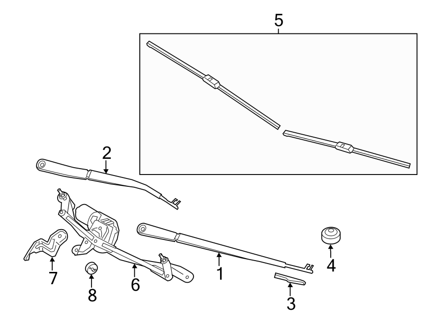 WINDSHIELD. WIPER COMPONENTS.