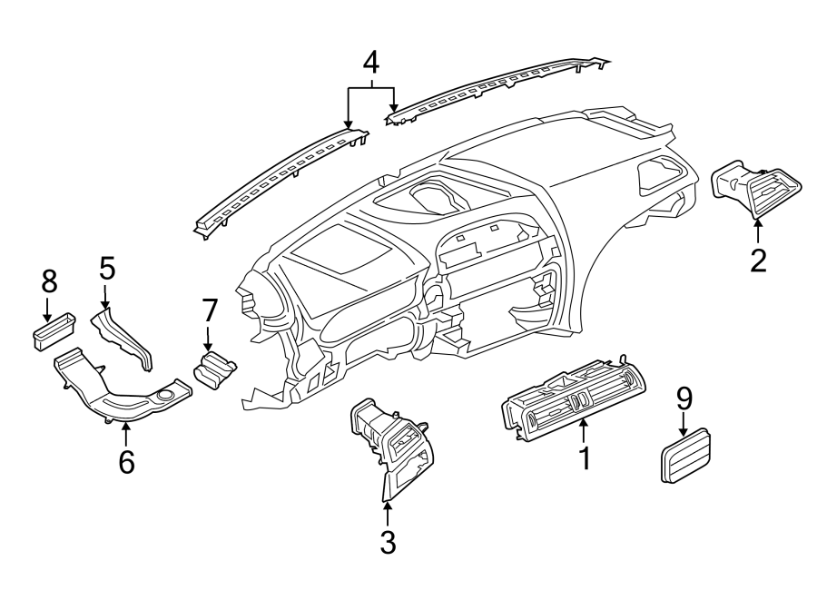 INSTRUMENT PANEL. DUCTS.