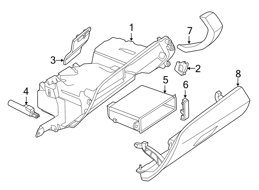 Instrument panel. Glove box.