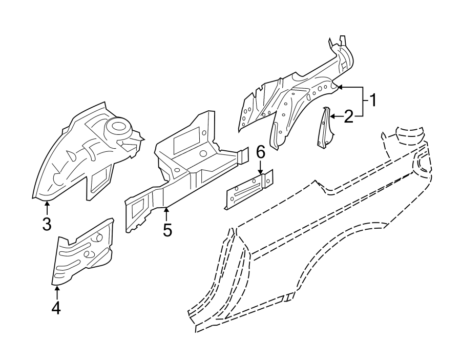 QUARTER PANEL. INNER STRUCTURE.