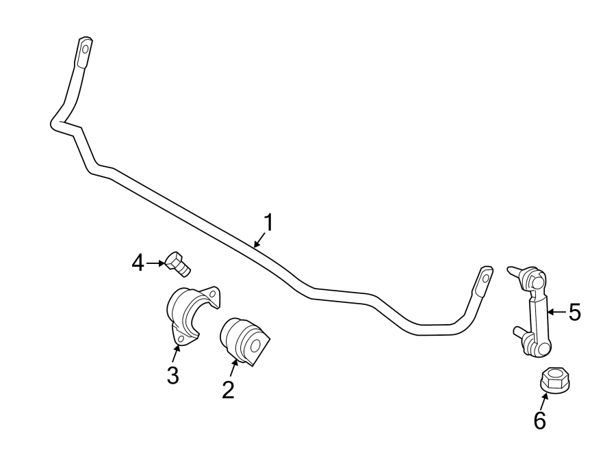 REAR SUSPENSION. STABILIZER BAR & COMPONENTS.