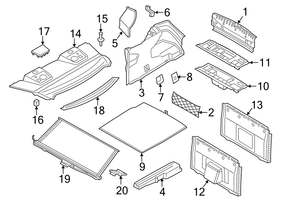 REAR BODY & FLOOR. INTERIOR TRIM.