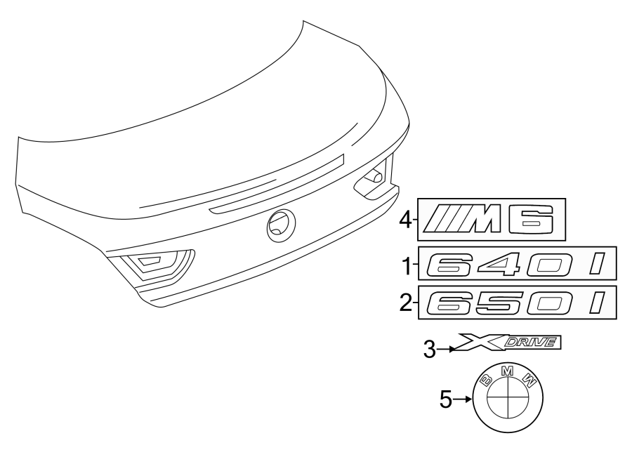 TRUNK LID. EXTERIOR TRIM.