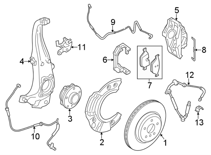 FRONT SUSPENSION. BRAKE COMPONENTS.