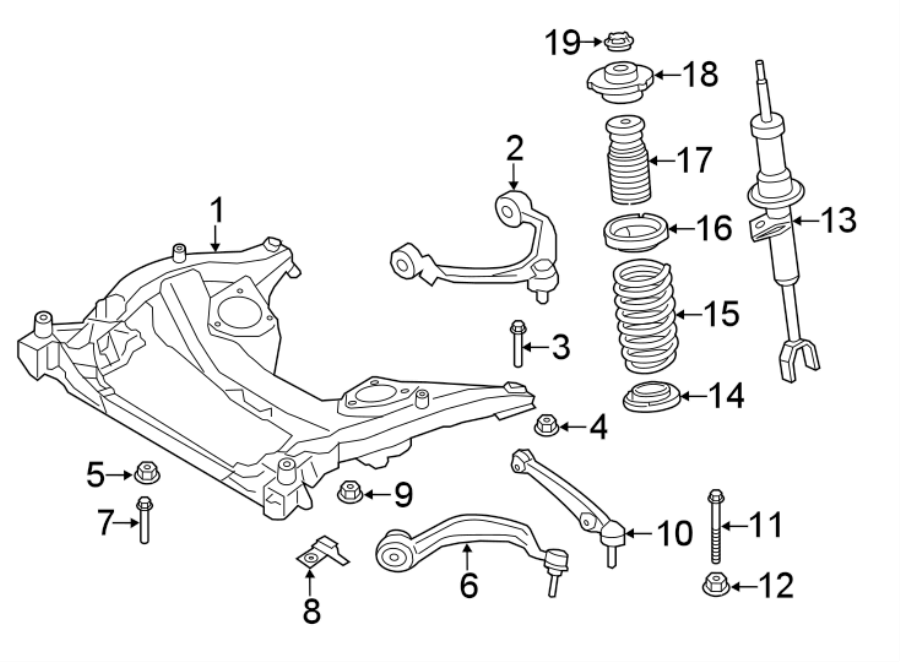 13Front suspension. Suspension components.https://images.simplepart.com/images/parts/motor/fullsize/1932585.png