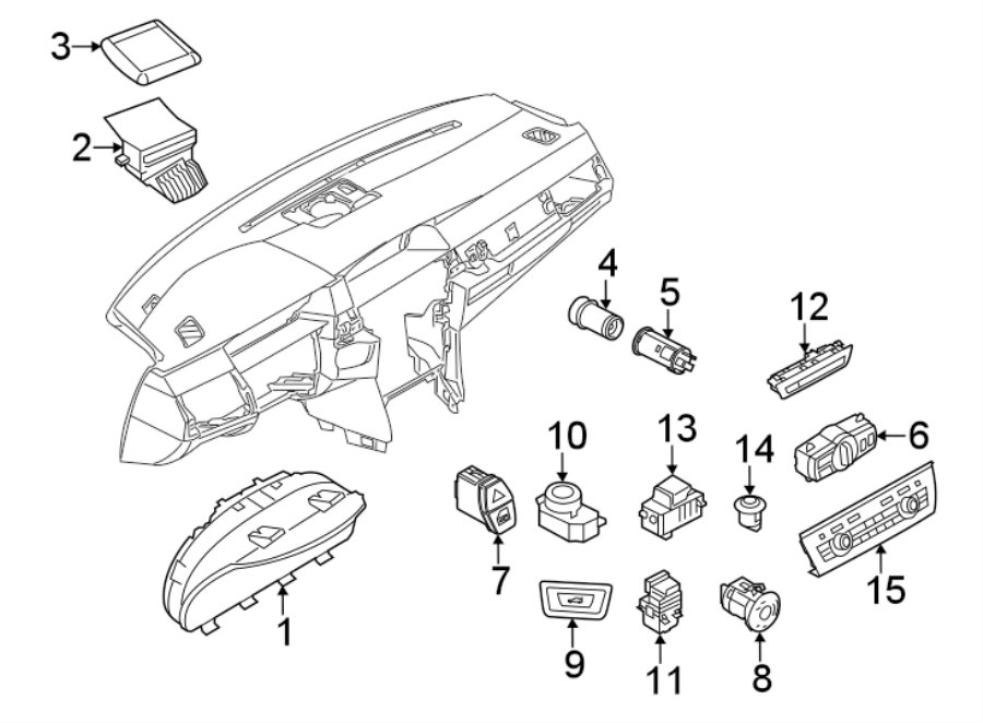 INSTRUMENT PANEL. CLUSTER & SWITCHES.