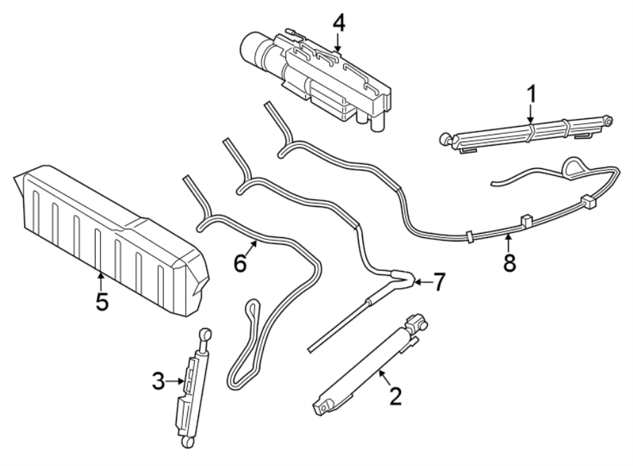 CONVERTIBLE/SOFT top. Hydraulic components.