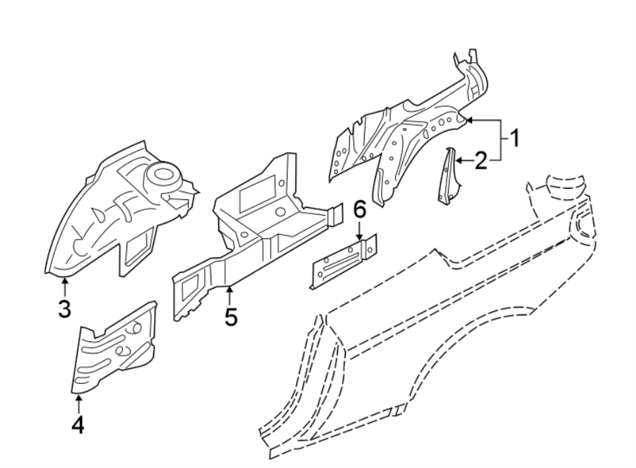 QUARTER PANEL. INNER STRUCTURE.