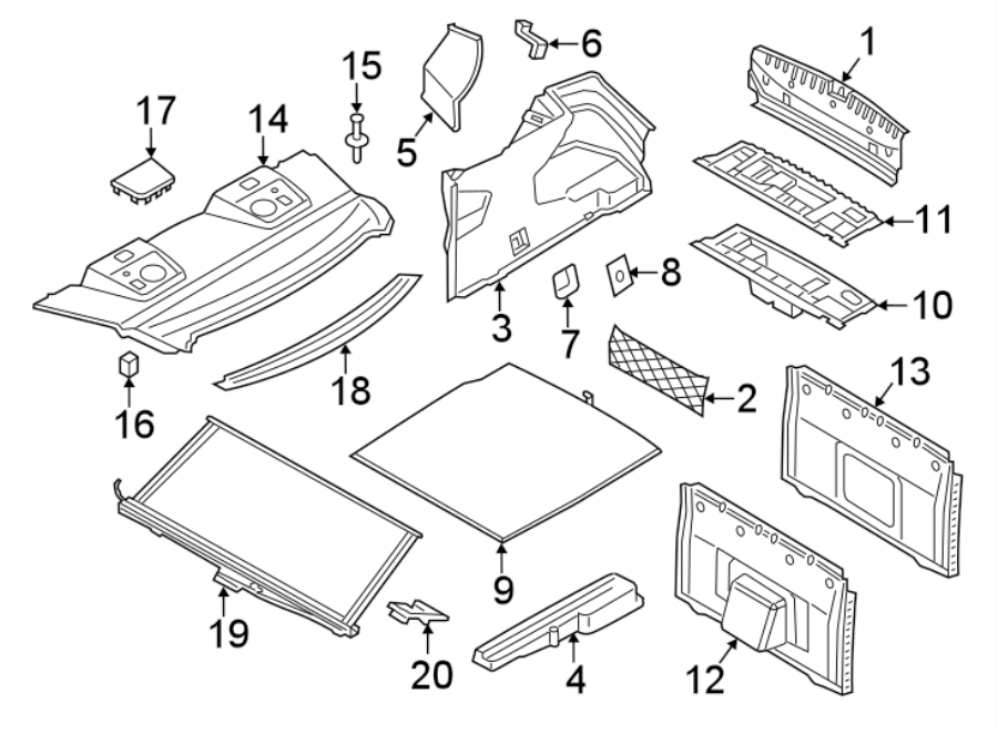 REAR BODY & FLOOR. INTERIOR TRIM.