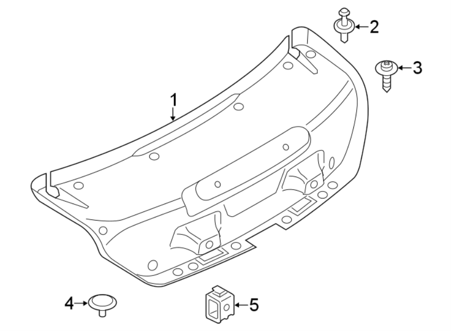 TRUNK LID. INTERIOR TRIM.