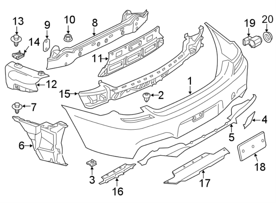 1Rear bumper. Bumper & components.https://images.simplepart.com/images/parts/motor/fullsize/1932865.png