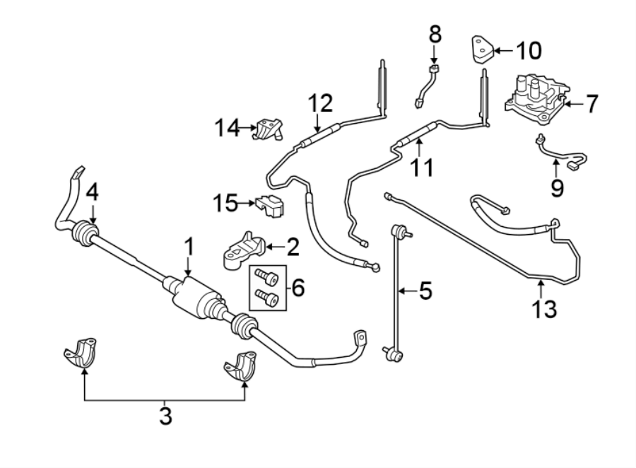 FRONT SUSPENSION. STABILIZER BAR & COMPONENTS.