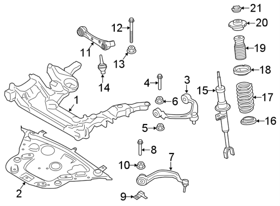 FRONT SUSPENSION. SUSPENSION COMPONENTS.