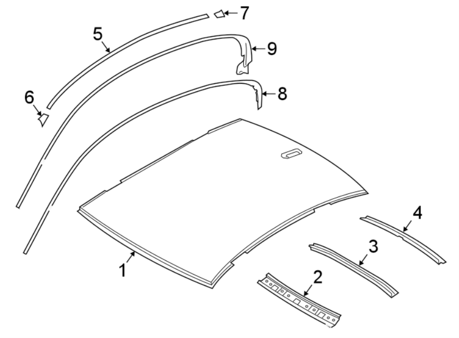 9EXTERIOR TRIM. ROOF & COMPONENTS.https://images.simplepart.com/images/parts/motor/fullsize/1933719.png