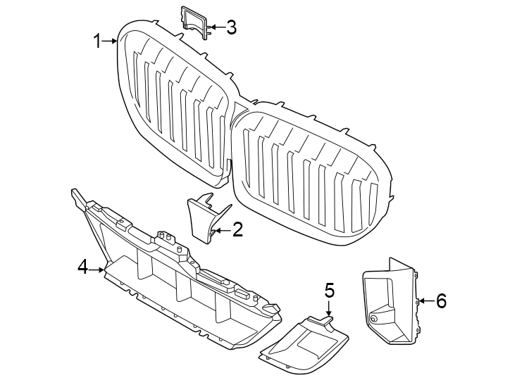 6Front bumper & grille. Grille & components.https://images.simplepart.com/images/parts/motor/fullsize/1934015.png