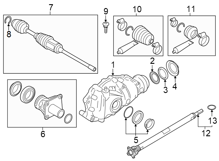 Front suspension. Carrier & front axles.