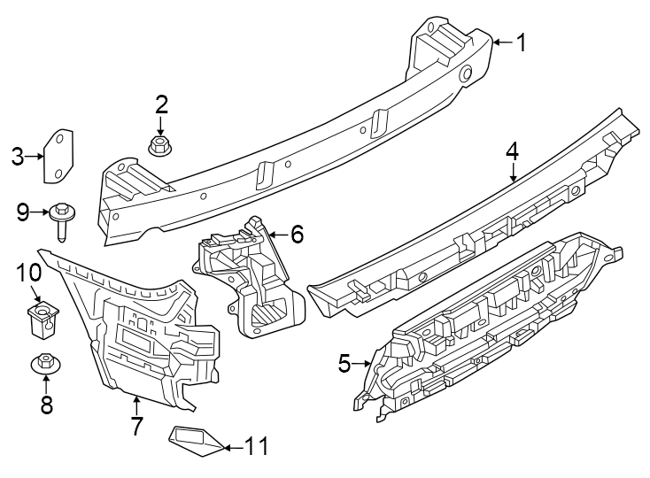 11Rear bumper. Bumper & components.https://images.simplepart.com/images/parts/motor/fullsize/1934850.png