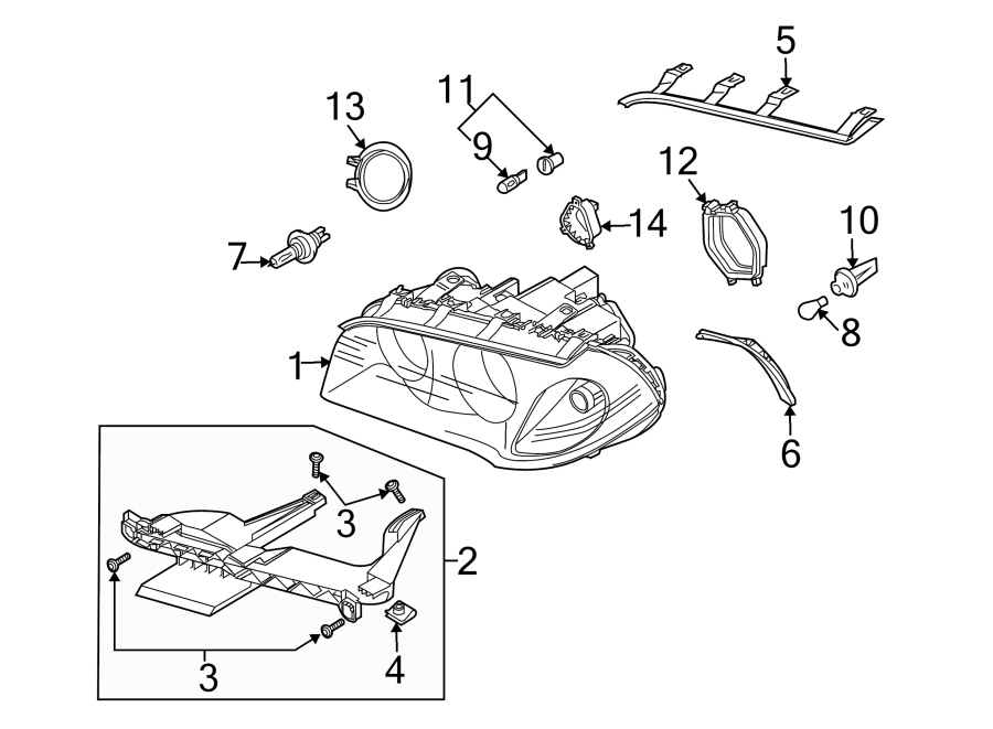 4FRONT LAMPS. HEADLAMP COMPONENTS.https://images.simplepart.com/images/parts/motor/fullsize/1935030.png