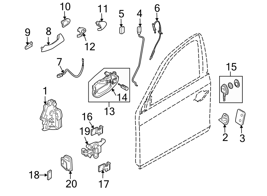 1Front door. Lock & hardware.https://images.simplepart.com/images/parts/motor/fullsize/1935530.png